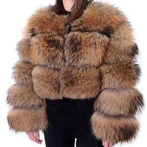 Brown real fur Jacket